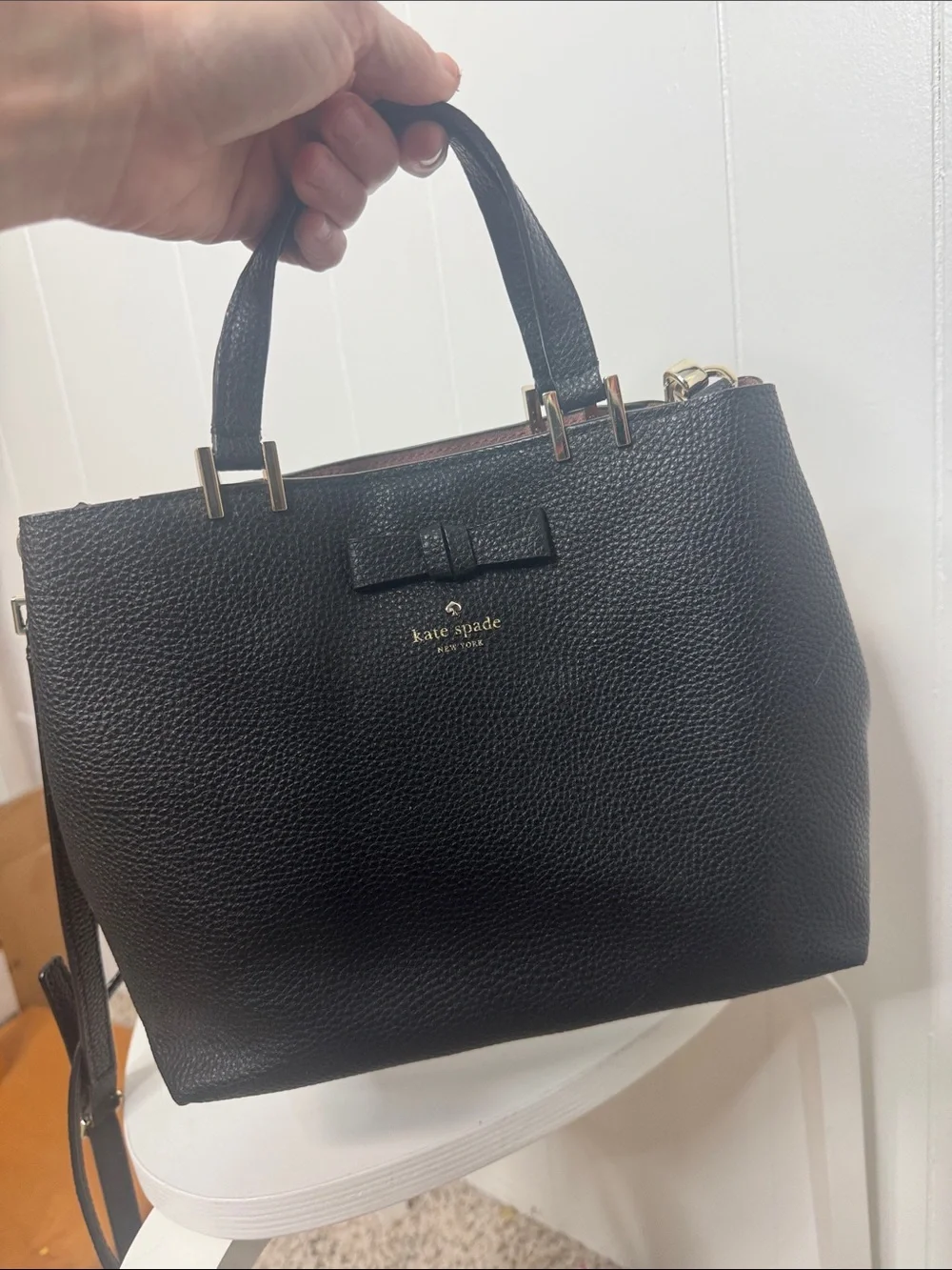 Kate spade black satchel purse bag